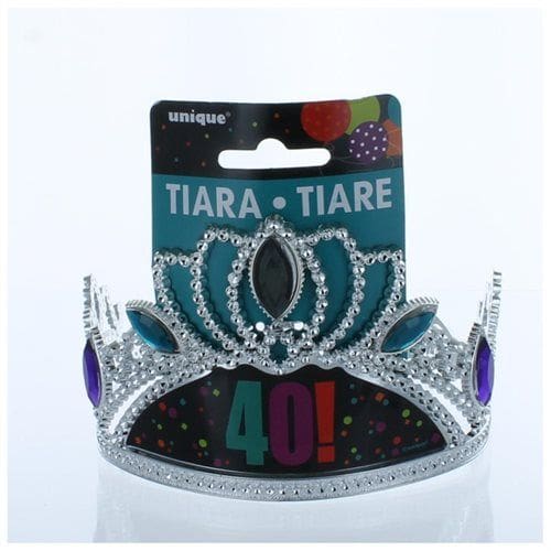 40TH Birthday 40! Plastic Tiara Party Supplies - The Party Place