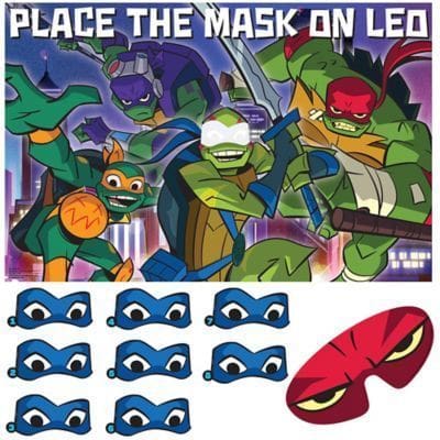 8 Per Pack TMNT Party Masks 
