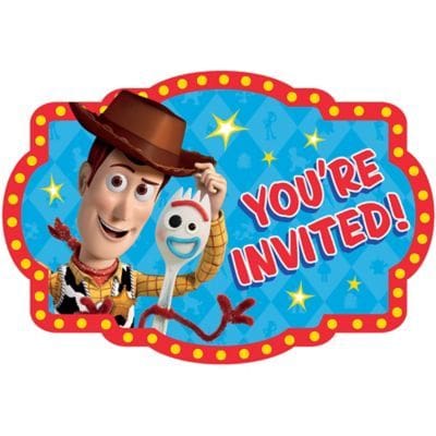 Refinar Espolvorear Generalmente hablando Toy Story 4 Invitations 8ct Birthday Party Supplies - The Party Place