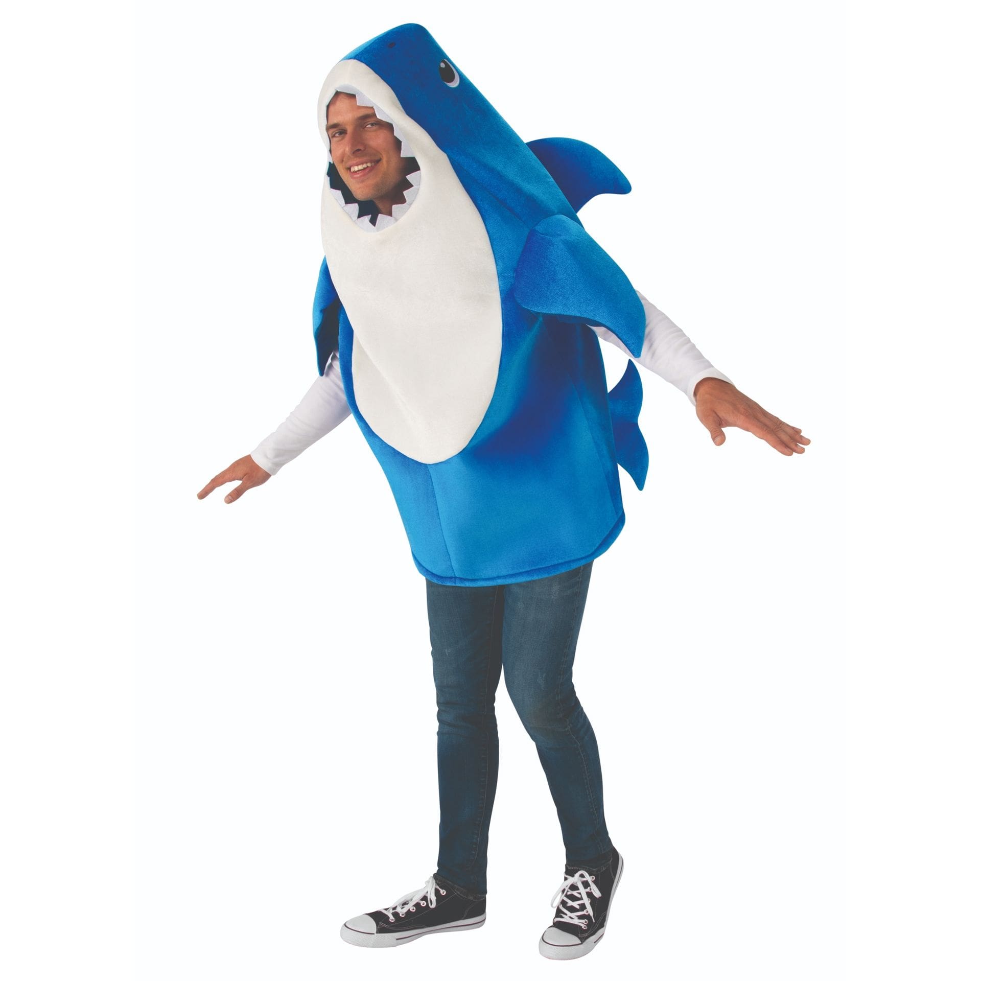 Adult Men's Daddy Shark Costume Size Standard Halloween Multi-Colored ...