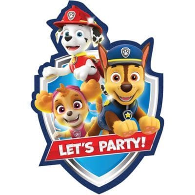 PAW Patrol Adventures Invitations 8ct Birthday Party Supplies - The Party  Place