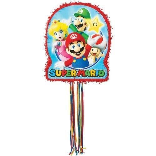 Pull String Super Mario Pinata, Super Mario Party Supplies