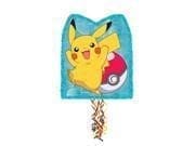 Nintendo Pokémon Pikachu Pinata Hanging Pull String Decoration,  Yellow/Blue, 22-in, Holds 2lb of Pinata Filler, for Birthday Parties