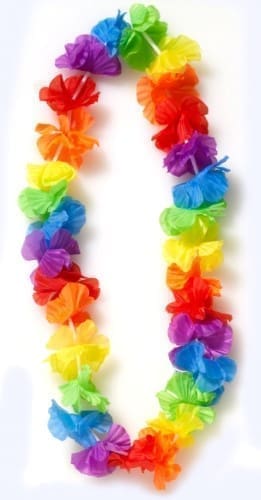 Giegxin 20 Pcs Tropical Hawaiian Flower Lei Garland Luau Flower Garlands for Adults Hawaiian Luau Summer Beach Tiki Tropical Backdrop Decoration(Multicolored