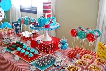Cat in the Hat dessert table