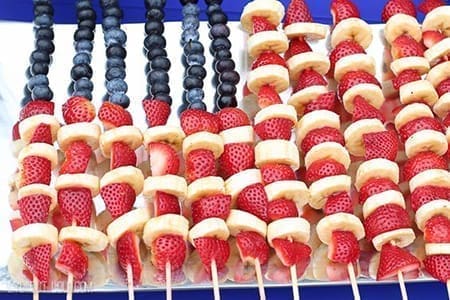 labor day fruit skewer