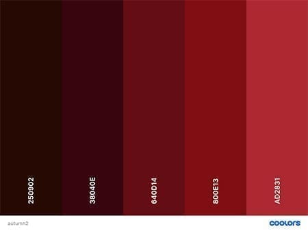 red fall color palette