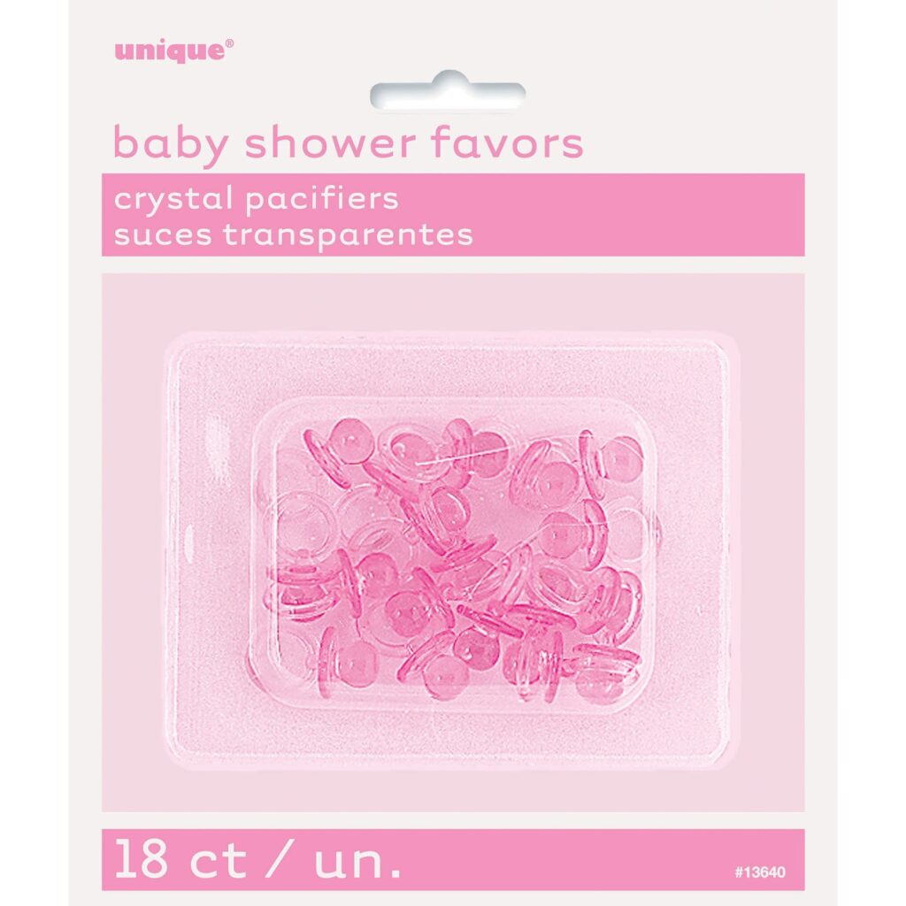 13640 18 PACIFIER 1'' PINK CRYSTL FA