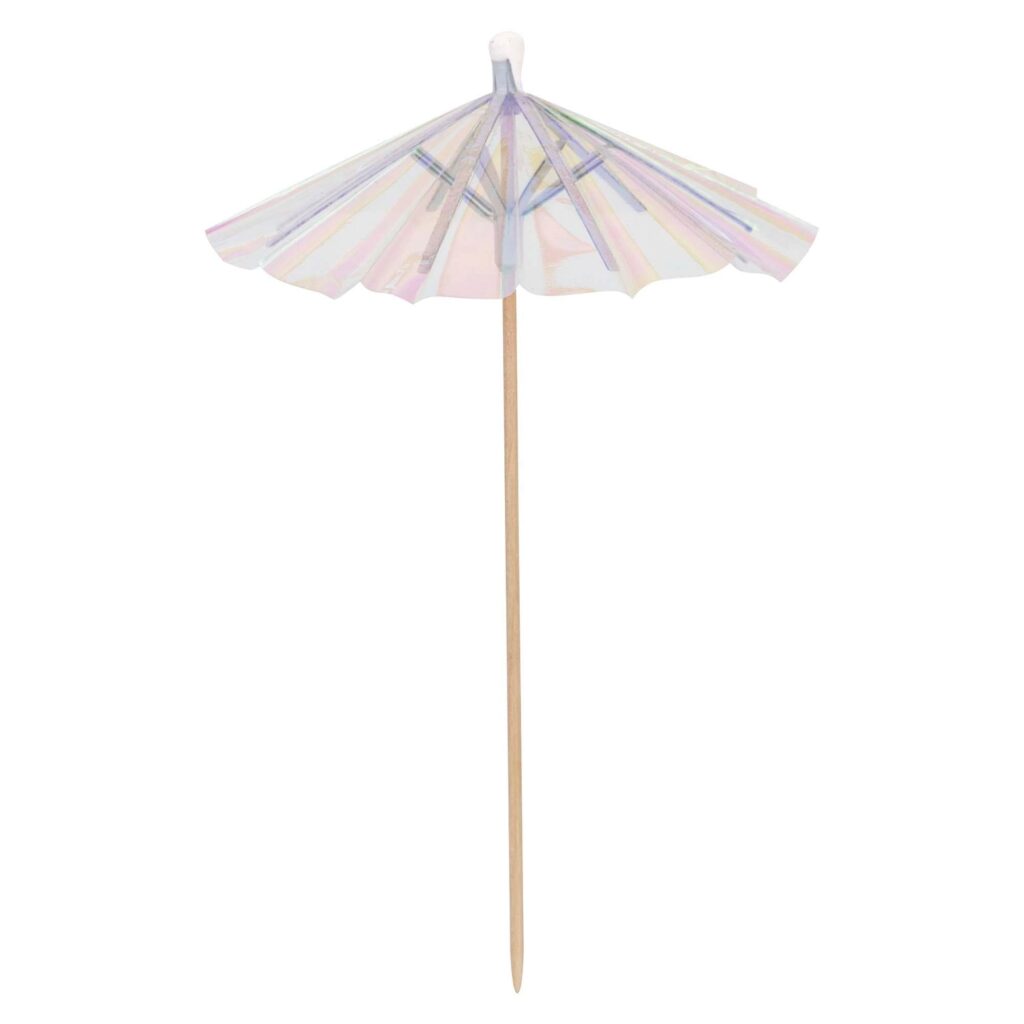 13683 drink umbrella irridescent 25ct