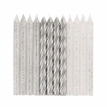 19975 CANDLES GLITTER AND SILVER SPIRAL