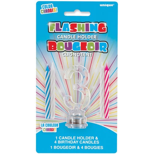 37533 CANDLE HOLDER 3 FLASHING