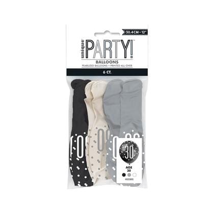 83385 LATEX GLITZ BLACK 30 6CT