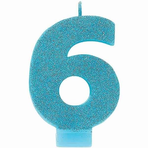 170402 GLITTER CANDLE BLUE 6