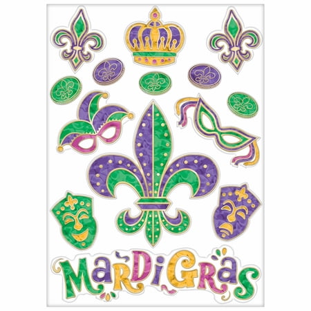 241993 MARDI GRAS WINDOW DECAL