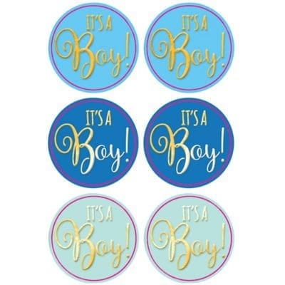 150492 STICKER SEALS BLUE BABY SHOWER