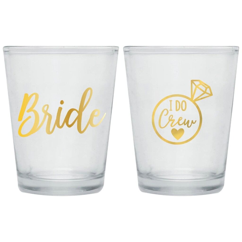 350612 SHOT GLASS BRIDE & I DO CREW