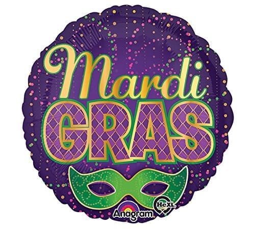 31856 MARDI GRAS MASK MYLAR