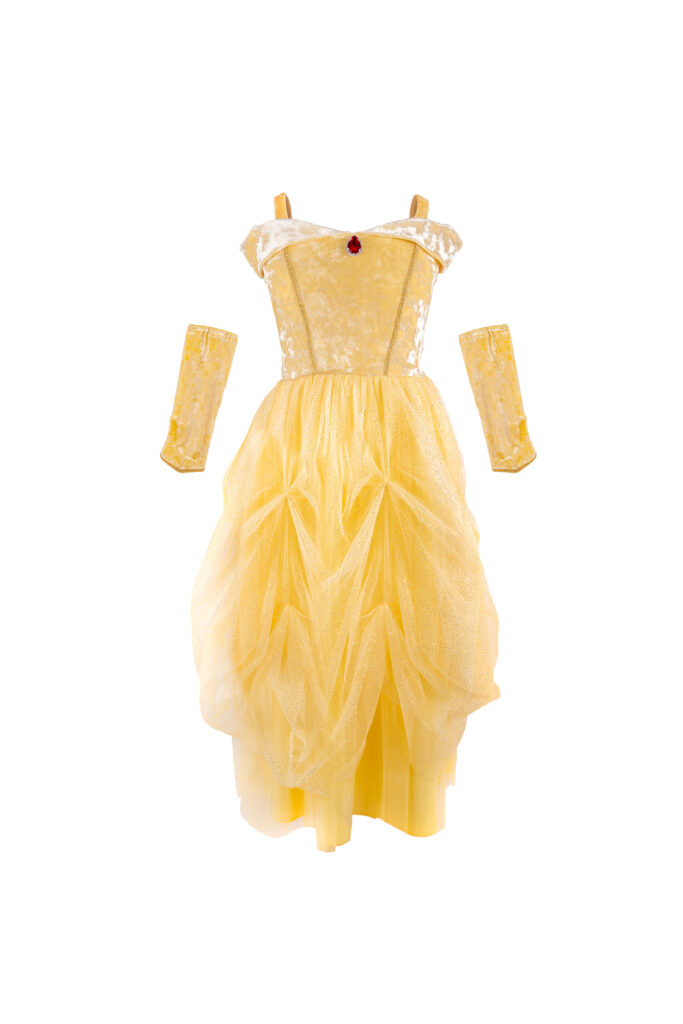 34107 velvety yellow princess gown 7-8