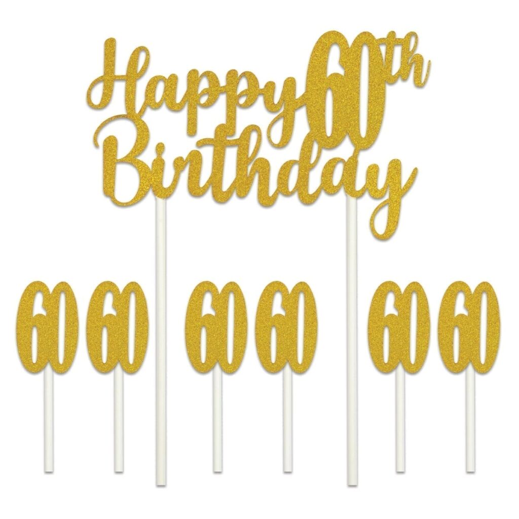53523-60 60TH CAKE TOPPER