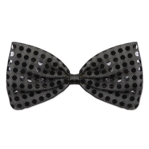 60703-BK BOW TIE BLK SEQUIN