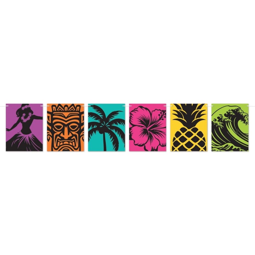 56434 LUAU SILHOUETTE BANNER