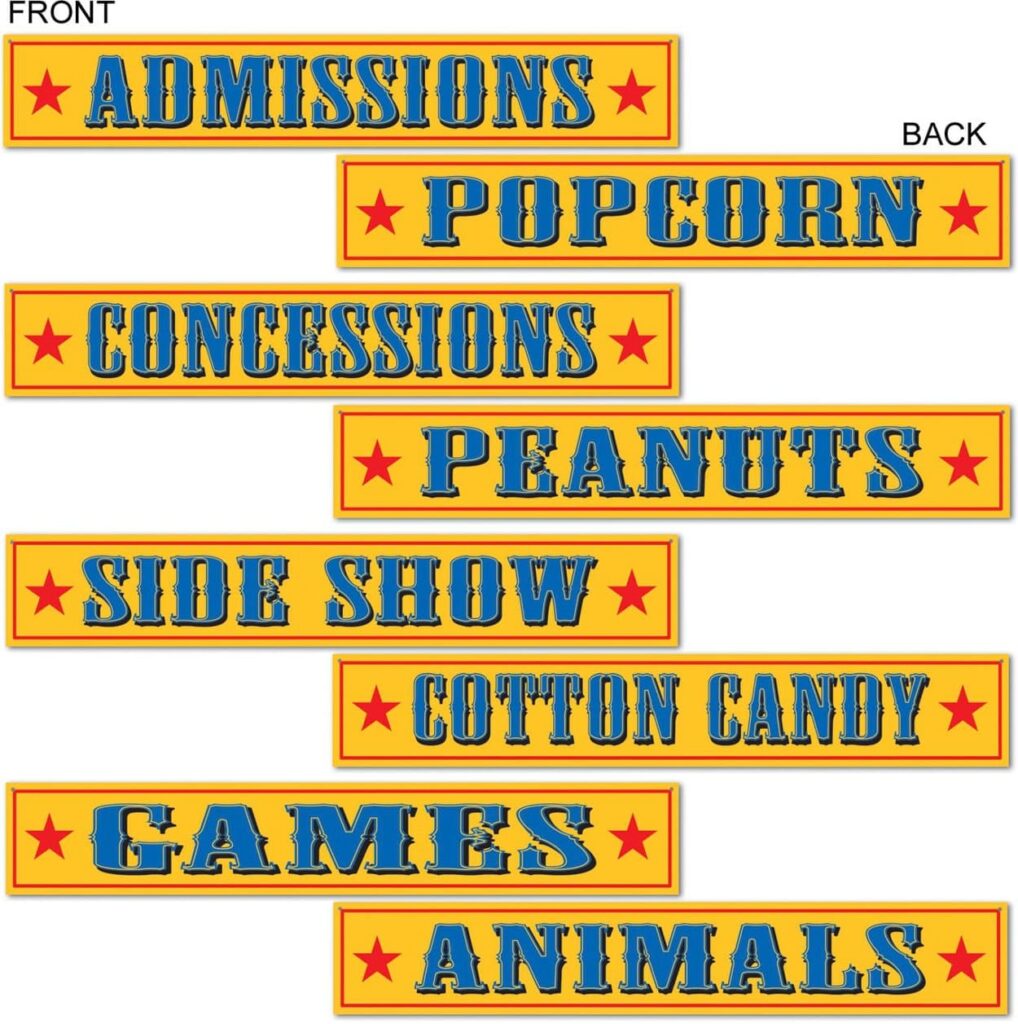 54304 CIRCUS SIGN CUTOUTS
