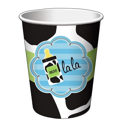 377371 COW PRINT BABY BOY CUP