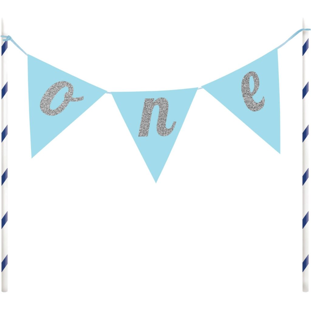 324531 CAKE TOPPER BANNER BLUE