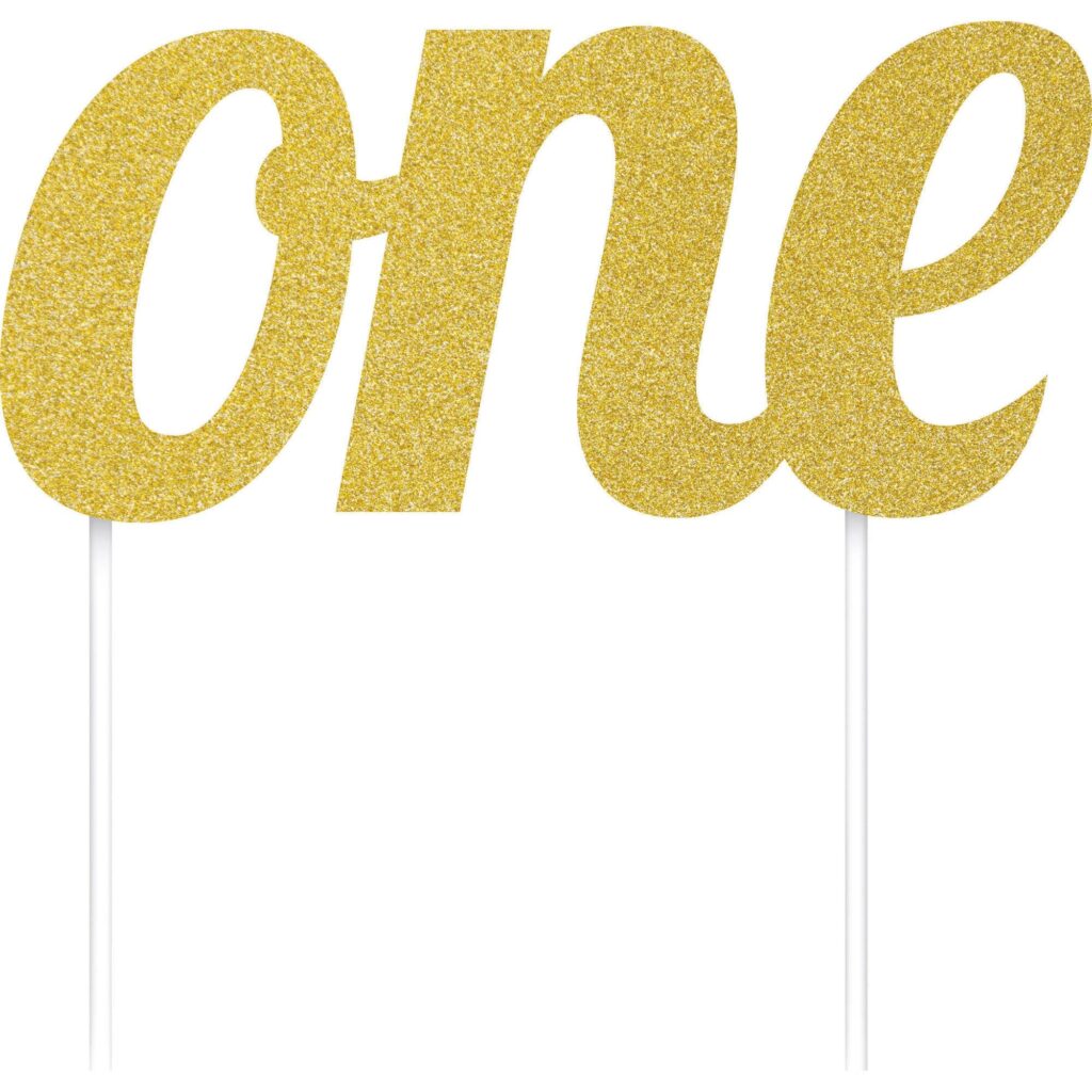 324533 CAKE TOPPER GOLD ONE