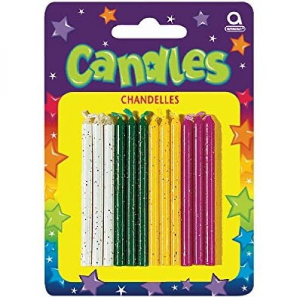 175005 MULTI GLITTER BIRTHDAY CANDLES