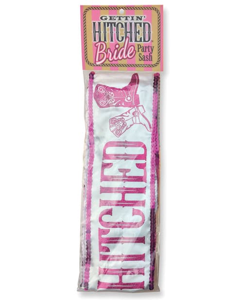 NVC.054 SASH GETTIN HITCHED PINK