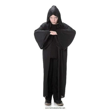 83011 HOODED ROBE KIDS BLACK