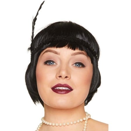 88444 20S FLAPPER HEADBAND BLACK