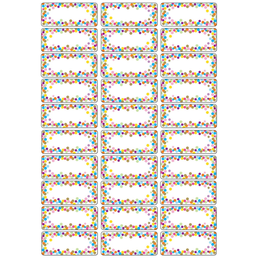 18006 CONFETTI MAGNETIC NAMEPLATES 30