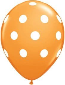 16in orange polka dot