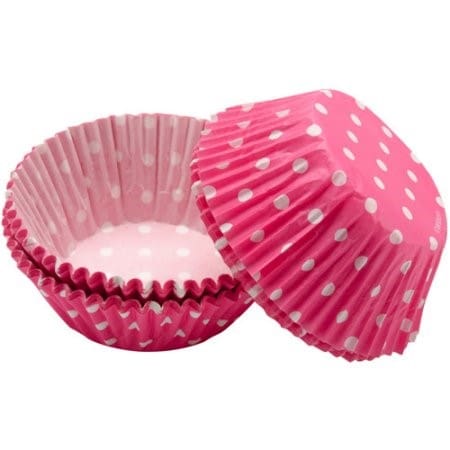 415-0158 PINK POLKA DOT CUPCAKE WRAPPER