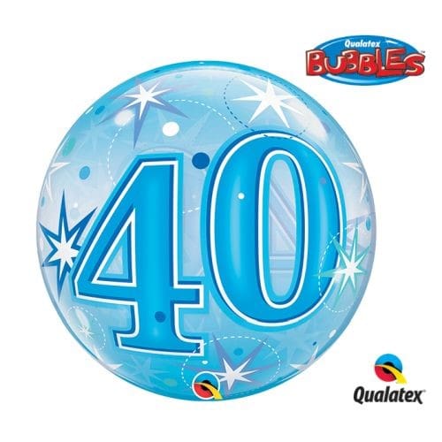 48445 ***BUBBLE 40 BLUE STARBURST