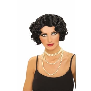 59399 BLACK FLAPPER WIG