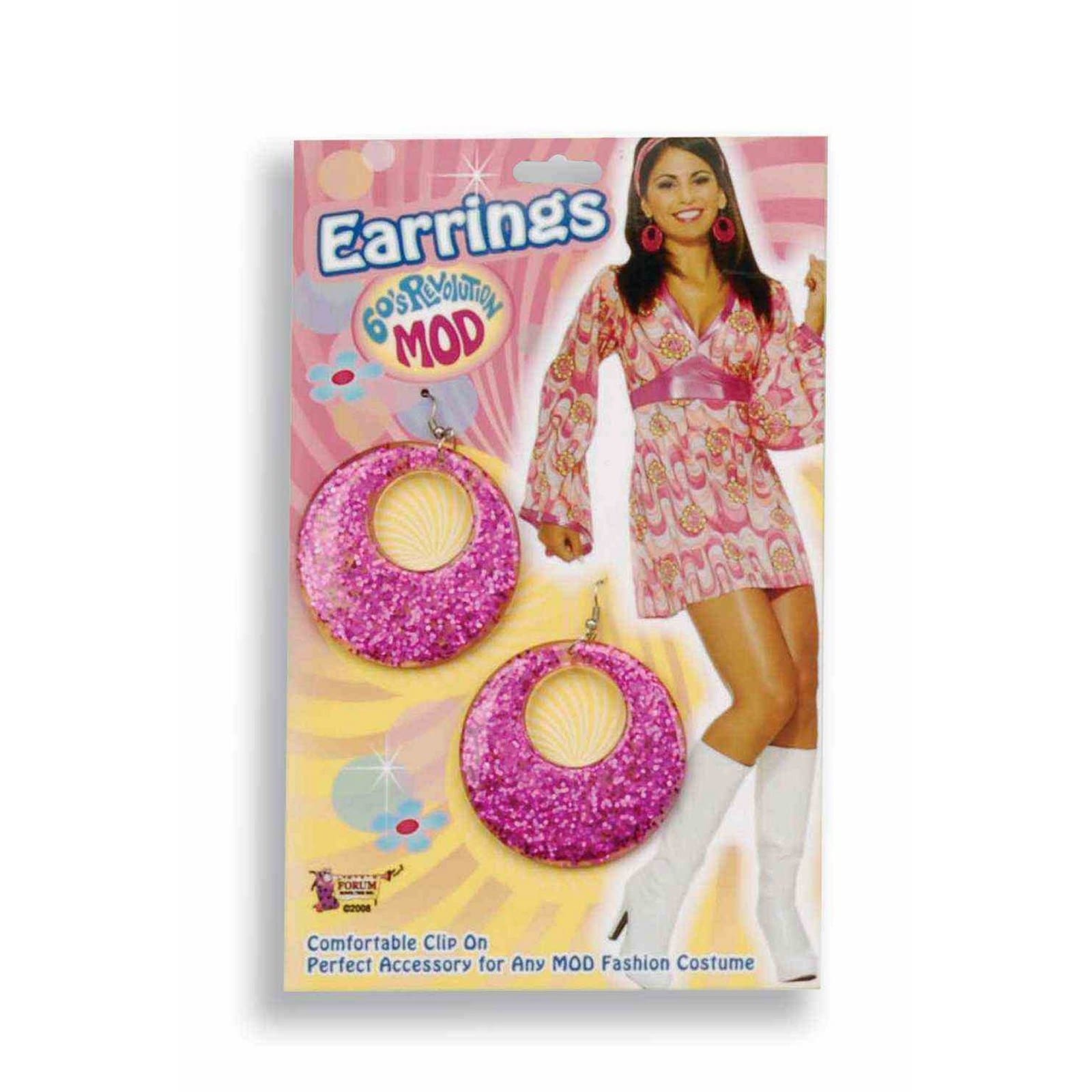 60'S EARRINGS PINK