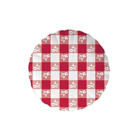 54007 PAPER SERV TRAY, 11 RED GINGHAM