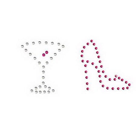 43100 JEWEL TATTOO, MARTINI GLASS & HEEL