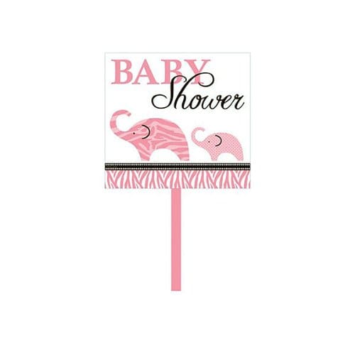 147386 WILD SAFARI YARD SIGN PINK