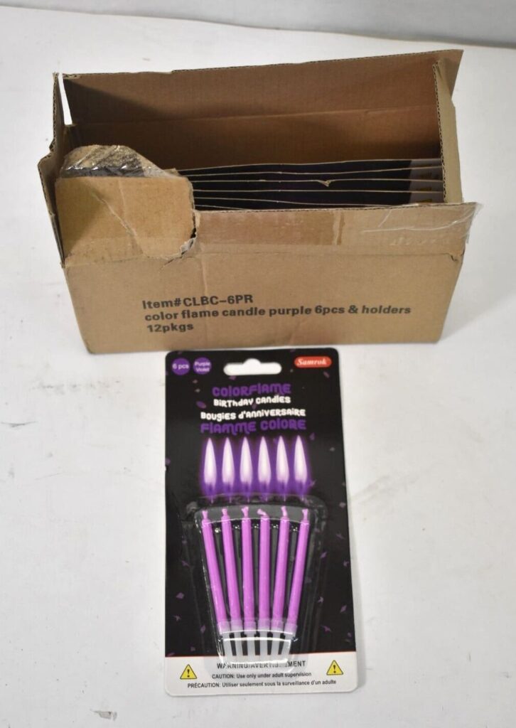 CLBC-6PR CANDLES COLORFLAME PURPLE