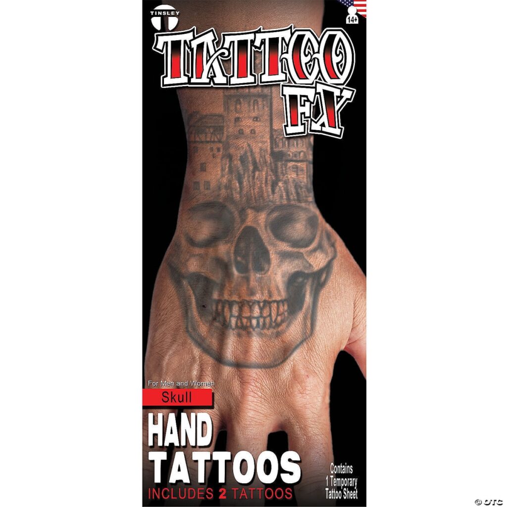 HT-301 HAND TATTOOS SKULL