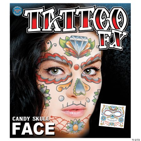 FC-501 FACE TATTOO CANDY SKULL