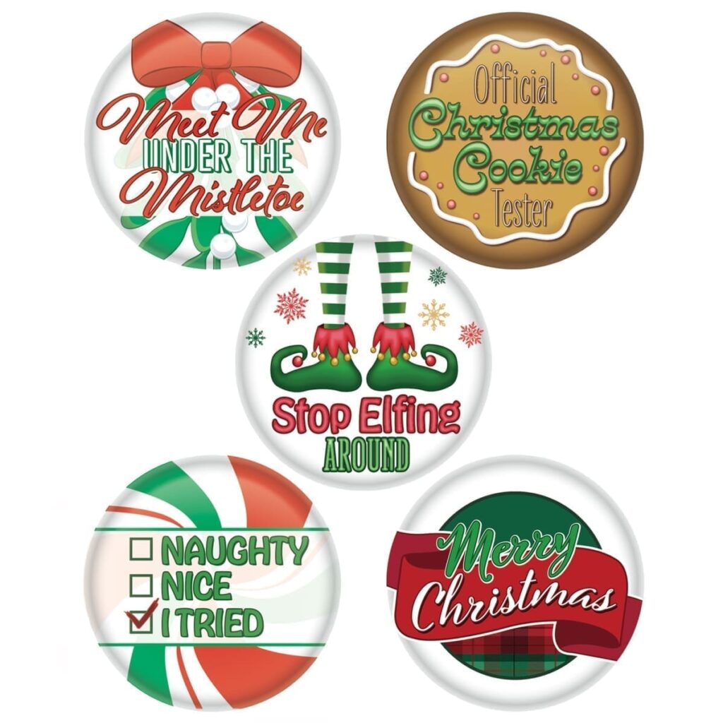 20910 PARTY BUTTONS CHRISTMAS